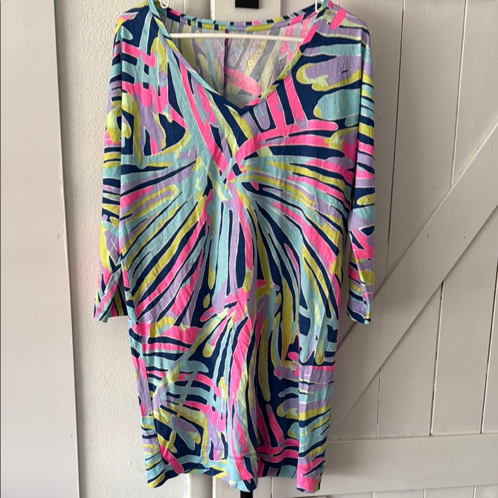 Colorful Abstract Print Dress